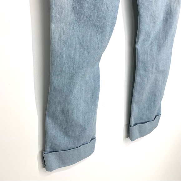 Indigo Rein Forever Stretch Light Wash Distressed Destroyed Capri Cuffed Jeans - Picture 9 of 16